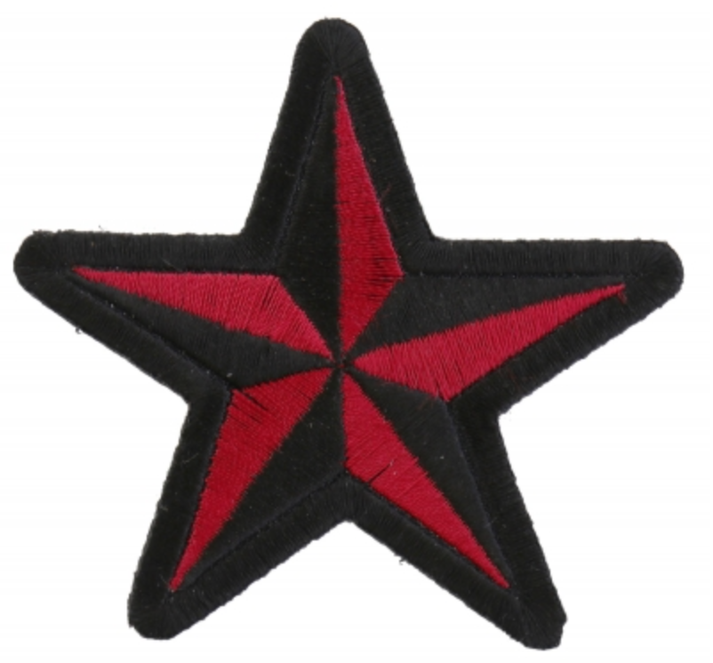 Star Patch Red Black